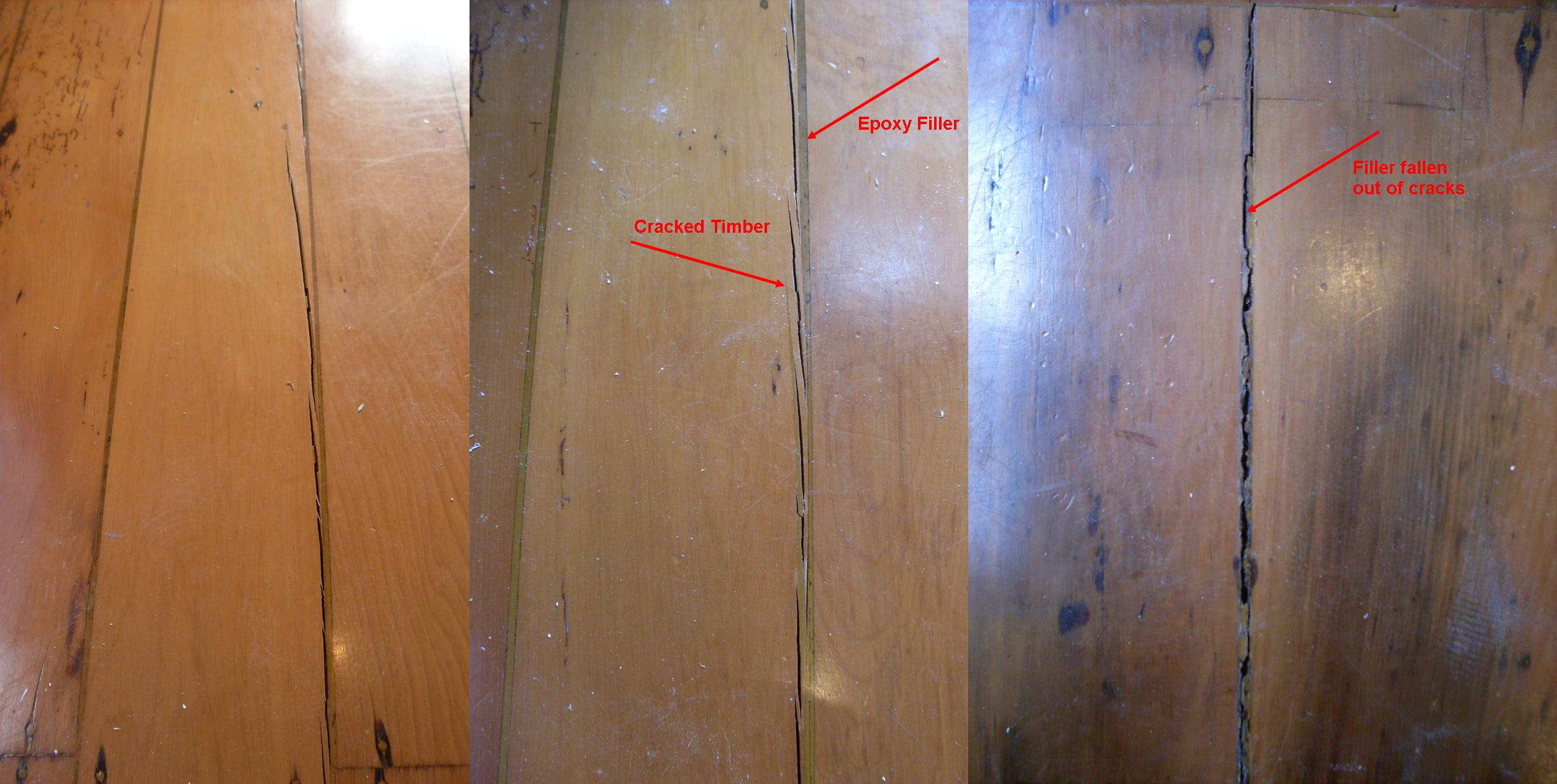 Epoxy Filling Gaps Between Timber Floor Boards